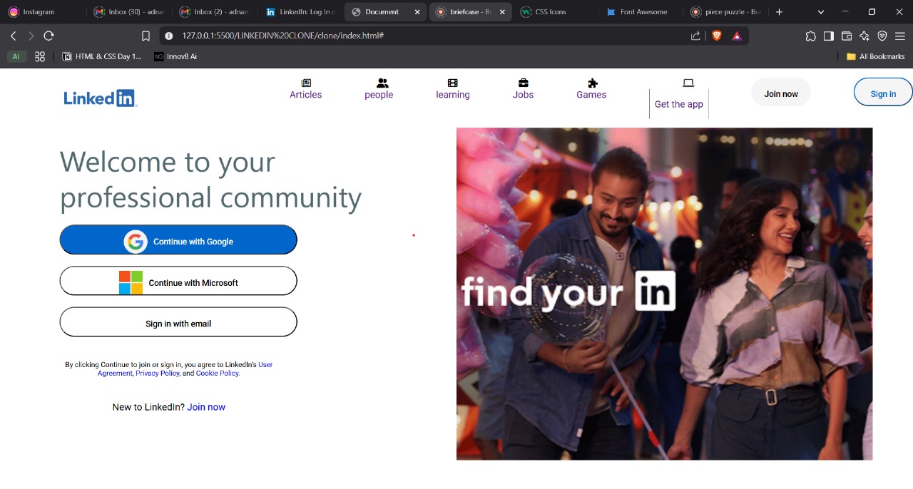 Modern Web Clone